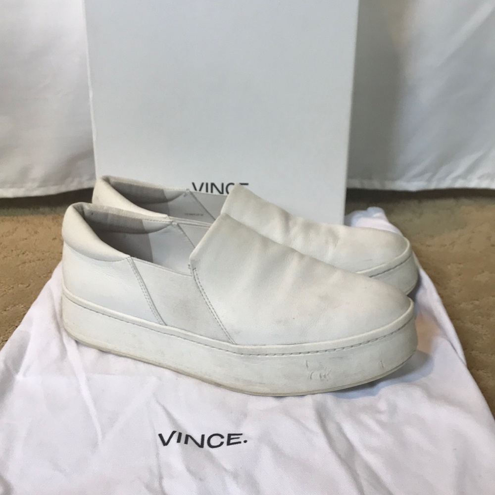 Vince Warren White Platform Sneaker Size 8.
